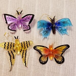 Glass butterfly ornaments